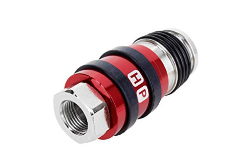 Milton 2 In ONE Universal Safety Exhaust Coupler – 3/8" FNPT x 3/8" Body Flow, Safely Bleeds Excess Air and Disengages Fittings