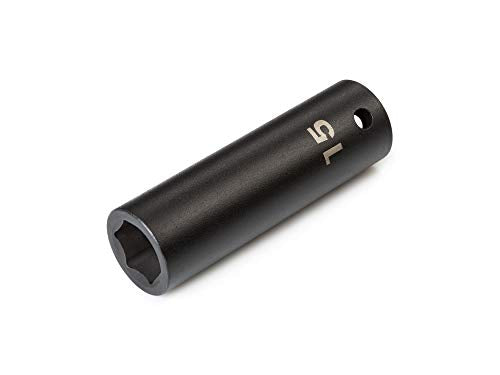 TEKTON 1/2 Inch Drive x 15 mm 6-Point Impact Socket | SID23115 - size: 15 mm, style: Deep
