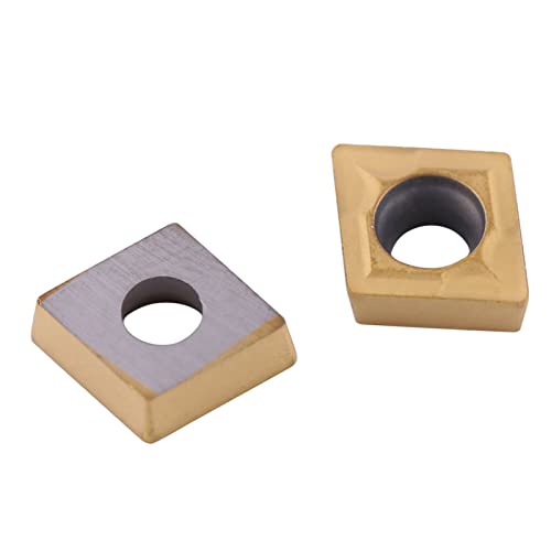 10PCS Carbide Inserts, CNC CCMT060204 HM YBC251 Carbide Lathe Tools, Blade Cutter Lathe Turning Tool with Storage Case for Semi Finishing Steel