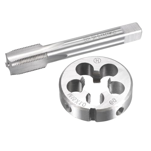 M15x1mm Metric Tap and Die Set,Machine Thread Screw Tap with Round Threading Die,Tap & Die Kit for Nut Screw Bolt Thread Repair - size: M15x1mm