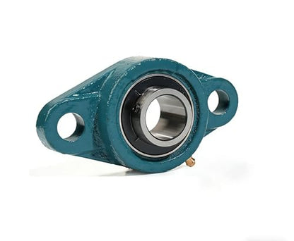 1 Pcs UCFL205-16 Pillow Block Bearing, 1" Bore, 2-Bolt Flanged Mounted Bearings Set Screw Locking, Solid Cast Iron Base Self Alignment - size: UCFL205-16 1" Bore