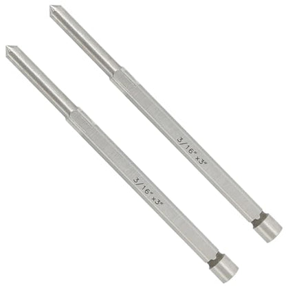 S&F STEAD & FAST Pilot Pin 3/16" x 3", 2-Pc for Annular Cutter - size: 3/16" x 3"