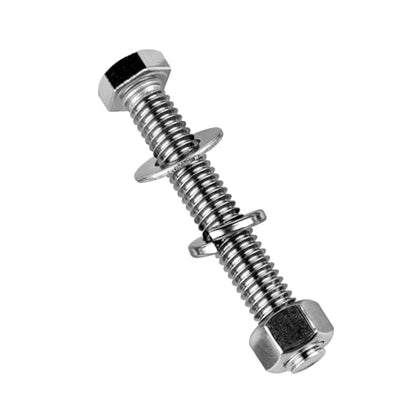 8Sets 5/16-18 x 2-1/2" Hex Head Bolts Screws with Hex Nuts and Thick Flat & Lock Washers, 304 Stainless Steel, UNC Coarse Thread, Silver Finish - color: Silver, size: 5/16-18 x 2-1/2" (8Set)