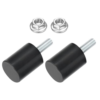 uxcell 2Pcs M6 Thread Rubber Mounts, Vibration Isolators, Cylindrical Shock Absorber with Studs 25 x 25mm with Non-Slip Nuts - size: M6 x 25 x 25mm