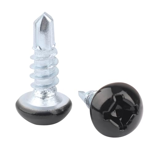 Pan Head Metal RV Screws Black #8 X 1/2" - 100 Pcs - size: #8x1/2"