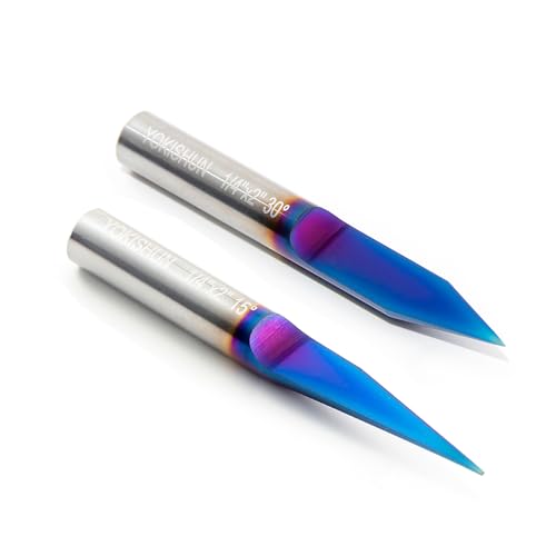 1/4" Shank CNC Router bits V Groove Bit Set for Signmaking Carving 2PCS - style: 2 PCS V Bit