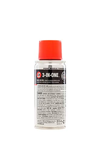 3-IN-ONE Lock Dry Lube, 2.5 OZ