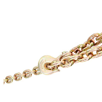 VEVOR 2 Pack Transport Binder Chain, 3/8" x 20' Tow Chain with Grab Hooks