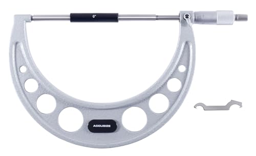 Accusize Outside Micrometer, 6-7in x 0.0001in, EG00-0007 - size: 6-7"