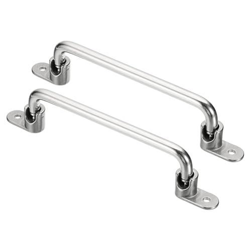 uxcell 2Pcs 304 Stainless Steel Folding Pull Handle (Hole Distance 9") - size: 9 Inch