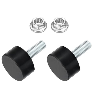 uxcell 2Pcs M6 Thread Rubber Mounts, Vibration Isolators, Cylindrical Shock Absorber with Studs 20 x 10mm with Non-Slip Nuts - size: M6 x 20 x 10mm