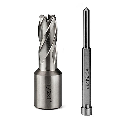 OSCARBIDE 1/2" x 1" HSS Annular Cutter 3/4" Weldon Shank Mag Drill Bit
