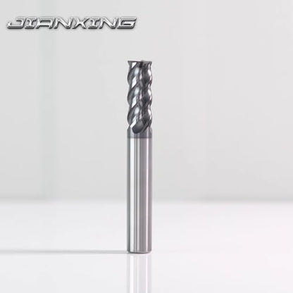3/8" Extra Long 4-Flute Carbide Square End Mill, 4" OAL, 1Pc - size: 3/8" Extra Long (1 Pc), style: For Stainless Steel