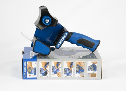 Premium Heavy-Duty Tape Dispenser Gun 08- Soft-Touch Ergonomic Handle Design, Transparent Pressing Plate, Ideal for Shipping, Warehouse, and Moving, Suitable for 2-inch Tape