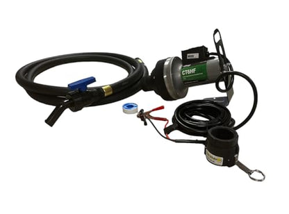 CT6 12V High Flow Viton Chemical Transfer Pump, 18 GPM, With Hose, Bracket, 2-inch Quick Connect Valve, Self-Priming, Model CT6-3V5BA-005
