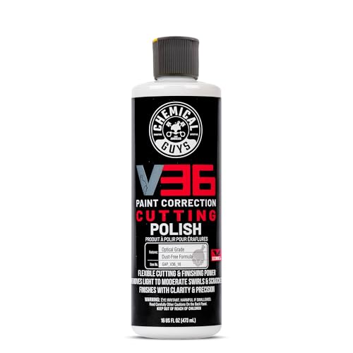 Chemical Guys, V36 Optical Grade Cutting Polish for Paint, White, 16 oz - size: 16 Ounce, (Single Unit)