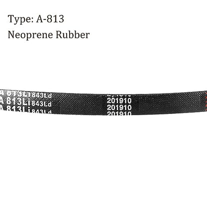 2pcs A-813Li/A32 Drive V-Belt - [13mm Width x 8mm Height] A-Section Rubber Drive Belt Wrapped for Transmission Use, 813mm Inside Circumference