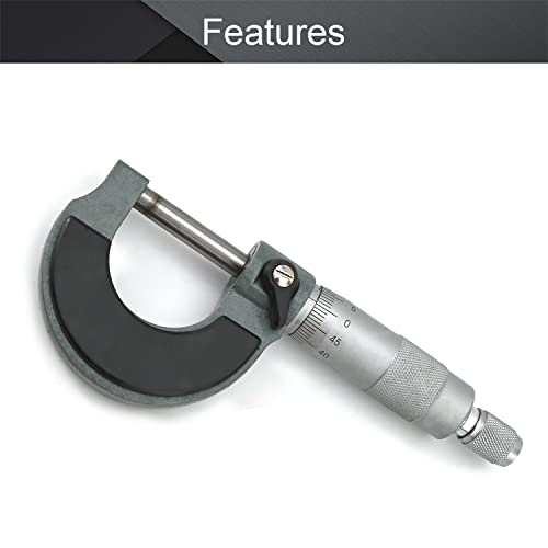 Utoolmart Professional Premium Outside Micrometer Metal Precision 0.004mm Graduation Precision Machinist Tool 50-75mm Measuring Range 1pcs (0-25mm) - size: 0-25mm
