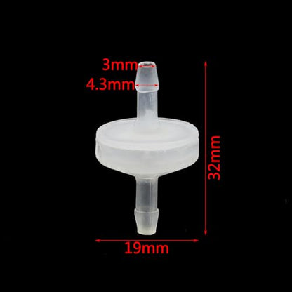 10 Pack 1/8 inch Plastic Check Valve, One Way Barb Hose Inline - size: 1/8 Inch