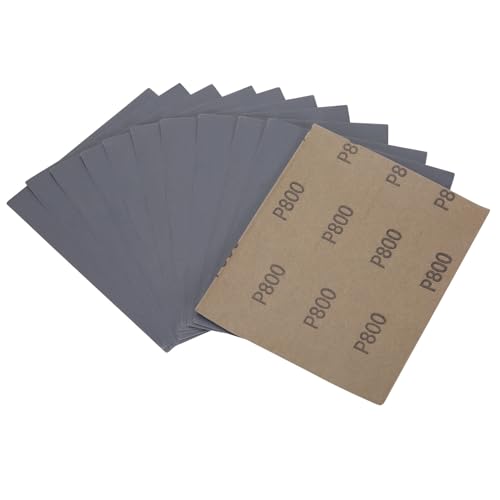 MAXMAN 1/4 Sheet Sandpaper, 4.5" x5.5" 800 Grit Silicone Carbide, for Wood - style: 800 grit