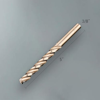 Lichamp 5Pcs 3/8" HSS Cobalt Drill Bits, 3 Flute Design, for Hard Metal - size: 3/8 in