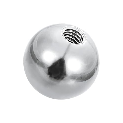 PATIKIL M6 x 24mm Ball Nuts Knob, 304 Stainless Steel Round Solid Silver Light Fixture Decorative Screw Cap Cover Machinery Hardware - size: M6x24mm