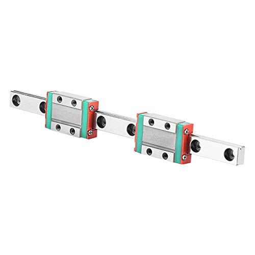 Oumefar Linear Rail, MGN9B Linear Rail Linear Rail 150mm/5.9inch Linear Rail 9mm Width with 2pcs Rail Block, Small Carriage Slide Rail Linear Motion Guideway Rods for CNC