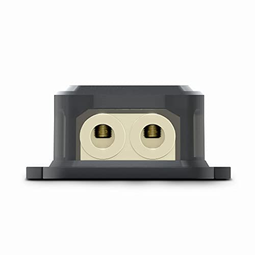 DS18 DB1020 Distribution Ground Block - 1 x 0GA in/ 2 x 0GA Out, Nickle Plated Internal Materials, High-Strength Heat Resistant Plastic Housing, Oversized Screws for Secure Connections (1 in 2 Out) - size: Single, style: 1X0GA in - 2X0GA Out