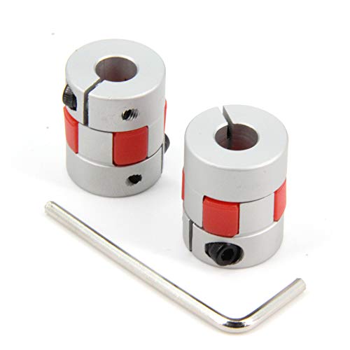 2PCS 8mm to 8mm Aluminium Plum Flexible Shaft Coupling Diameter20mm Length25mm 8x8mm Motor Connector Flexible Coupler for 3D Printer CNC Machine and Servo Stepped Motor（8x8mm） - size: D20 L25, style: 8x8mm
