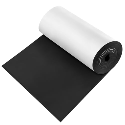 Self Adhesive Foam Rubber Sheets Sponge Neoprene with Adhesive Closed Cell Neoprene Rubber Roll Foam Padding for Shock Pad, DIY, Crafts (Black, 12 Inch x 59 Inch x 1/16 Inch) - color: Black, size: 12 Inch x 59 Inch x 1/16 Inch