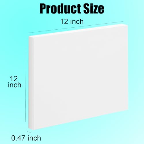 HDPE Sheet 1/2-2PCS 12" x 12" High Density Polyethylene Sheets with Protective Film 1/2 Thick HDPE Plastic Sheet Board Solid Plastic Block for Flat Panel DIY Projects Machining Home (White) - color: White, size: 12“x12"x1/2"