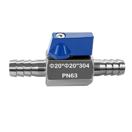 Beduan 3/4” Barb Ball Valve 304 Stainless Steel Mini Shut Off Valve - size: 3/4" Hose Barb