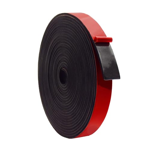 DOBTIM Solid Neoprene Rubber Strips with Adhesive Backing 1/8 (.125)" Thick x 1" Wide x 25' Long, Self Adhesive Rubber Sheets, Rolls & Strips for DIY Gaskets Crafts Pads Seals Warehouse Flooring - size: 1" X 25', style: .125" thick (Adhesive）
