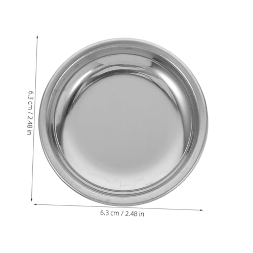 Stainless Steel Tea Bag Coasters 6 Pack Round Drip Saucers