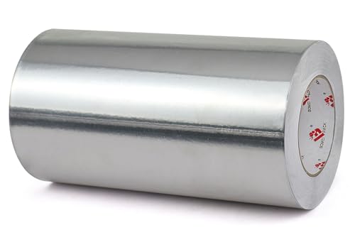 BOMEI PACK 10 Inch Aluminum Foil Tape,Heavy Duty Metal Foil Duct Tape,10 Inch x 55 Yards,High Temperature Silver Foil Tape,Perfect for Sealing & Patching,HVAC,Air Ducts,Insulation and Metal Repair - size: 10 Inch x 55 Yards