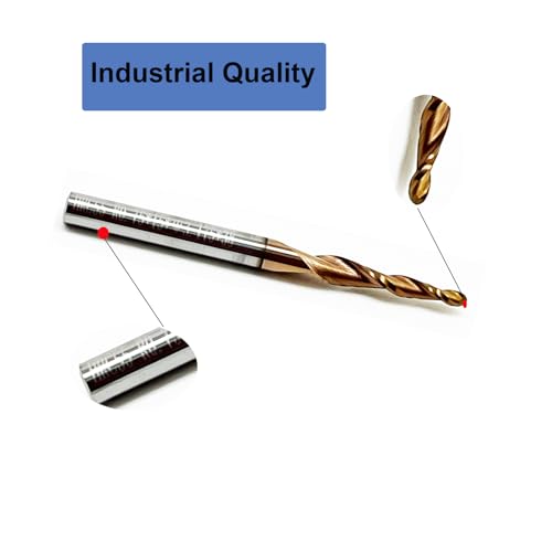 5Pcs Tapered Ball Nose End Mill Set, 1/8” Shank, 0.75mm Radius (1.5mm Diameter) Tips, Premium CNC Router Bits for Precision 3D Woodworking and Detail Carving