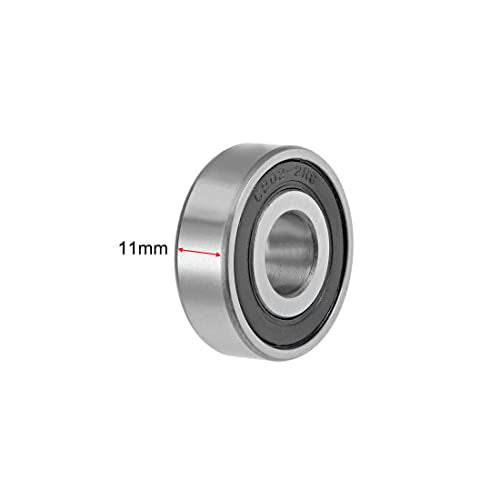 uxcell 6202-13-2RS Deep Groove Ball Bearings 13mm Inner Dia 35mm OD 11mm Bore Double Sealed Chrome Steel Z2 4pcs - size: 13mmx35mmx11mm