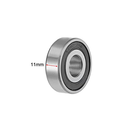 uxcell 6202-13-2RS Deep Groove Ball Bearings 13mm Inner Dia 35mm OD 11mm Bore Double Sealed Chrome Steel Z2 4pcs - size: 13mmx35mmx11mm