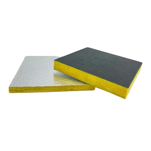 F&L Johns Manville Duct Insulation Panels – 1" to 2" Thick, 24"x24" and 24"x48" – HVAC Thermal Fiberglass Insulation for Sheet Metal Duct Systems R4, R6 & R8 Ductboard (2in x 24in x 24in)