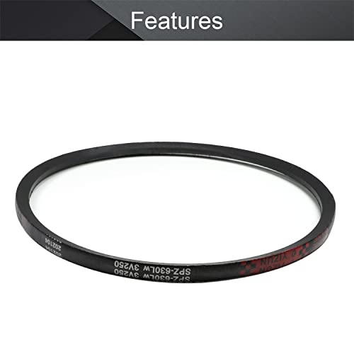 SPZ630/3V250 Drive V-Belt, Industrial Power Rubber Transmission Belt - size: SPZ630/3V250