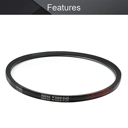 SPZ630/3V250 Drive V-Belt, Industrial Power Rubber Transmission Belt - size: SPZ630/3V250