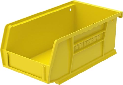 Akro-Mils 30220 AkroBins Plastic Hanging Stackable Storage Organizer Bin, 7-Inch x 4-Inch x 3-Inch, Yellow, 24-Pack - color: Yellow