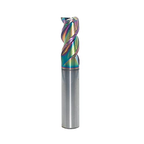 1/2" Carbide Square End Mill, 3 Flute, DLC Coating, 1 Pc - size: 1/2" (1 Pieces)