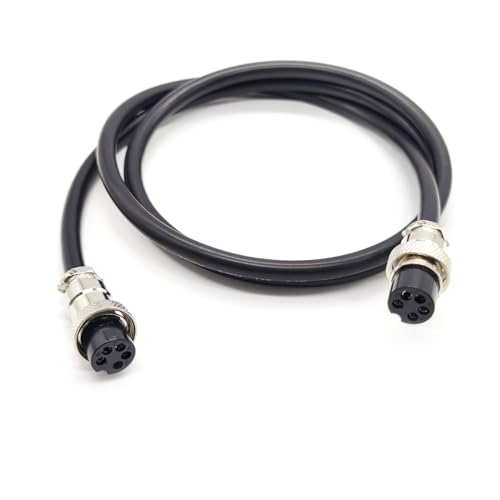 3.28 ft GX20 5 Pin Double Female Cable, GX20 5Pins Female to Female Head Aviation Cordset Electrical Connector Panel Mount Circular Metal Adapter Cordset for Ships 7A 200V 18AWG (1meter) - size: GX20 5Pin