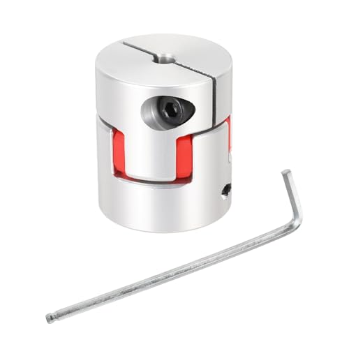 MECCANIXITY 5mm-12mm Aluminium Plum Flexible Shaft Coupling w Hex Wrench - size: 5mm to 12mm