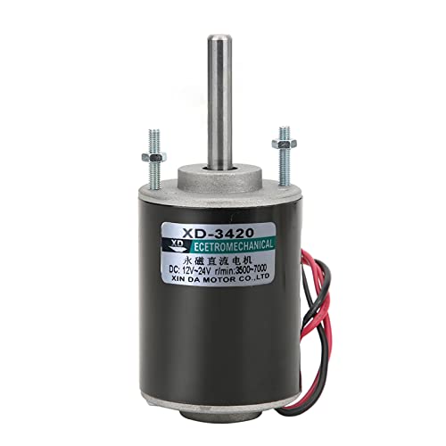 High Torque DC Motor 12 V/24 V Permanent Magnet Motor Mini DC Motor DIY Generator Motor 30W CW/CCW 3500/7000RPM with Moun - style: Conventional Rotary Shaft