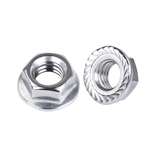 #10-32 Serrated Flange Hex Nuts Locknuts 50pcs HS/LM-03 - size: #10-32