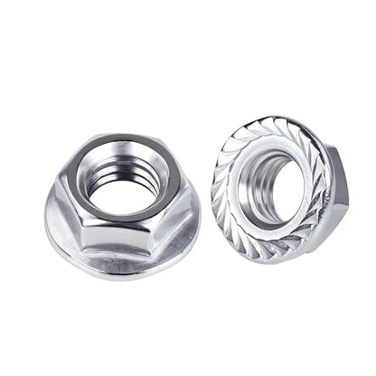 5/16"-18 Serrated Flange Hex Nuts Locknuts 50pcs HS/LM-03 - size: 5/16-18