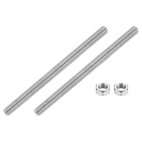 uxcell 5/16"-18 Fully All Threaded Rod, 2 Pcs 304 Stainless Steel Long Threaded Screw 5.1" Length Right Hand Threads for Furniture Mounting Assembly Fastening - size: 5.1"