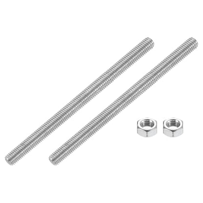 uxcell 5/16"-18 Fully All Threaded Rod, 2 Pcs 304 Stainless Steel Long Threaded Screw 5.1" Length Right Hand Threads for Furniture Mounting Assembly Fastening - size: 5.1"